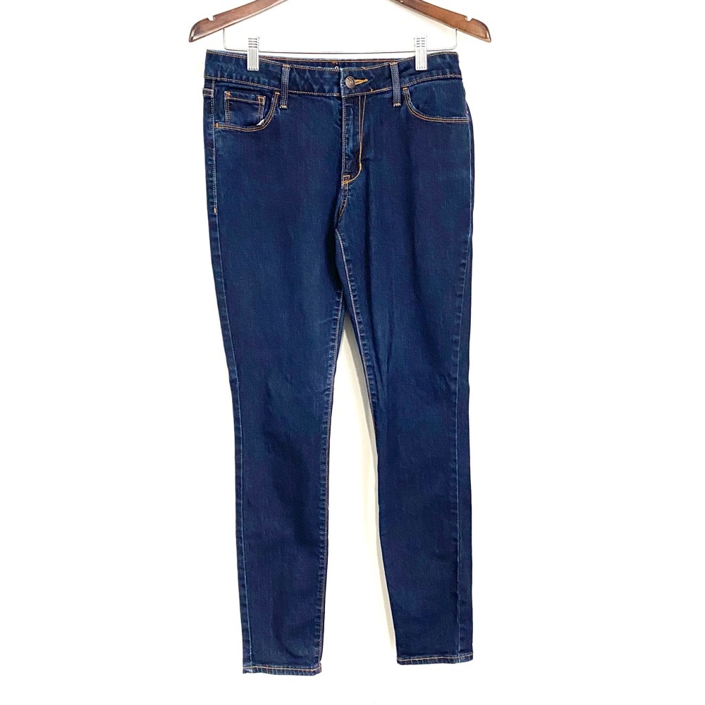 OLD NAVY Womens 10 Dark Wash Mid-Rise Rockstar Stretch Skinny Jeans PP12